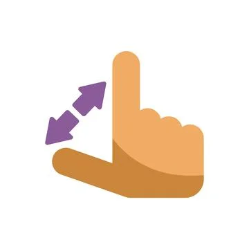 Hand gesturing zoom out on touchscreen device Illustrazione stock