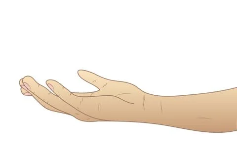 The hand given palm up Illustrazione stock