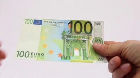 Hand giving 100 € Video stock 72029944