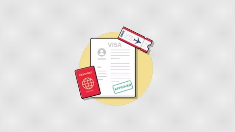 Hand Giving Approval to Visa Application. Visa Approval Animation - Transparent Stock Footage 319459906