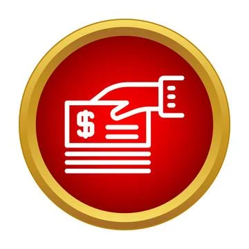 Hand giving dollar bills icon concept of bribery イラスト素材