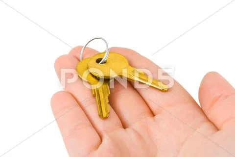Hand giving keys Stock Photos