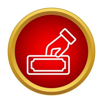 Hand giving money or inserting cash payment Stock-Illustration