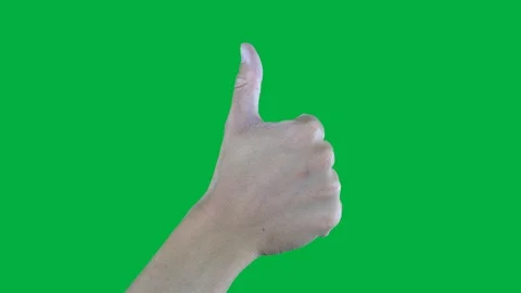 Hand Giving a Thumbs Up, Green Screen Stock Footage 107994385