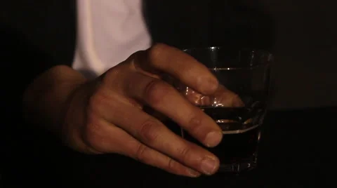 Hand with glass Видео 42126216