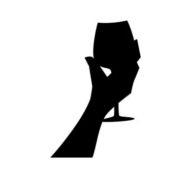 Hand with a glass Stock Illustration