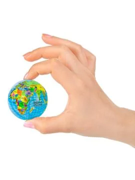 Hand with globe Stock Photos