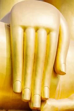 Hand glod buddha Stock Photos