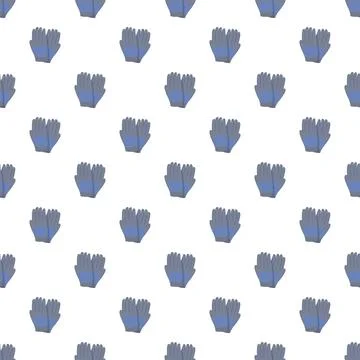 Hand gloves seamless pattern background for cold weather Illustrazione stock