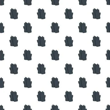 Hand gloves seamless pattern vector background for textiles Stock Illustration