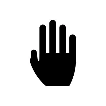 Hand glyph icon Stock Illustration