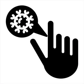 Hand glyph icon vector illustration isolated on white background Stock Illustration