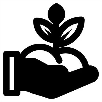 Hand glyph icon vector illustration isolated on white background Stock Illustration