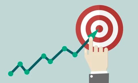 Hand Goal Achievement Stock Illustration