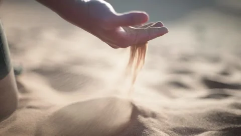 Hand grabbing sand Stock Footage 315142215