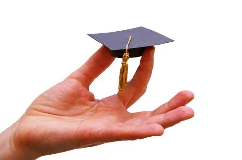 Hand grad cap Stock Photos