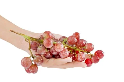 Hand with grapes Fotos Stock