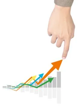 Hand graphs Stock Photos