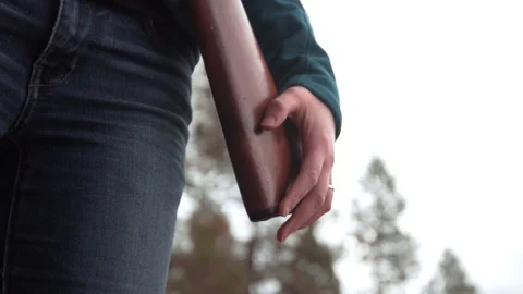 Hand Grasping Gun Stock Footage 128069367
