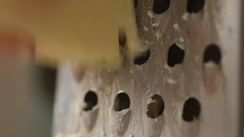 Hand Grating Cheese. Stock Footage 263364895