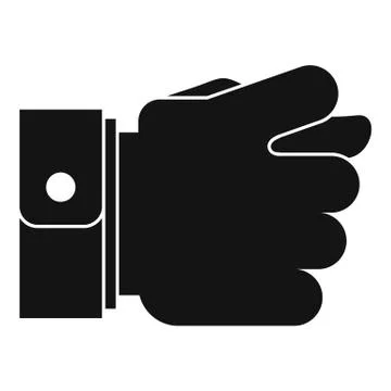Hand greed icon, simple black style Stock Illustration