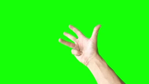 Hand on green background, finger counting Video stock 280363140