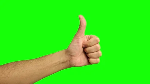 Hand on green screen background, green screen of hand Stock Footage 243623395