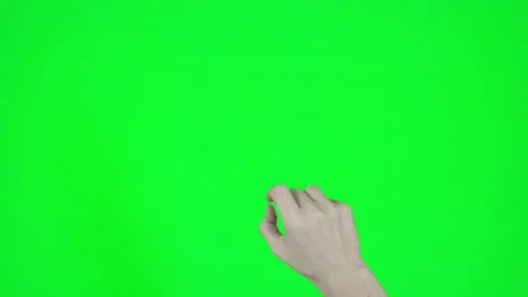 hand on green screen chromakey | Stock Video | Pond5