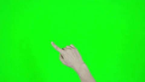 Hand on green screen chromakey 스톡 동영상 236299072