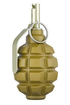 Hand grenade, 3D rendering Stock Illustration