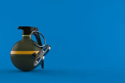 Hand grenade with clockwork key Illustrazione stock