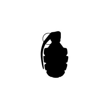 Hand grenade icon. Simple style no war poster background symbol. Hand grena.. Stock Illustration
