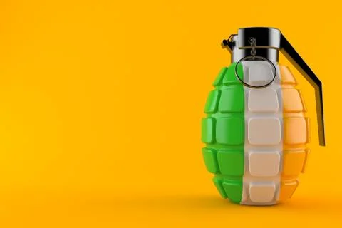 Hand grenade with irish flag Stock Illustration