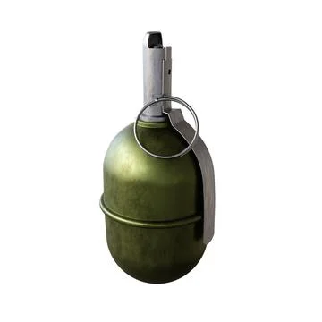 Hand grenade isolated on white background Stock Illustration