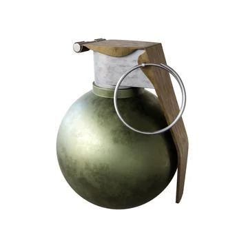 Hand grenade isolated on white background Stock Illustration