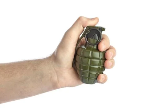 Hand with grenade 스톡 사진