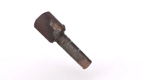 Hand Grenade rotating in loop on white background Stock Footage 272305260