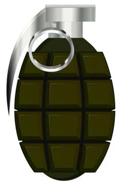Hand grenade vector illustration isolated on white background イラスト素材