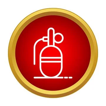 Hand grenade weapon icon symbolizing military danger Stock Illustration