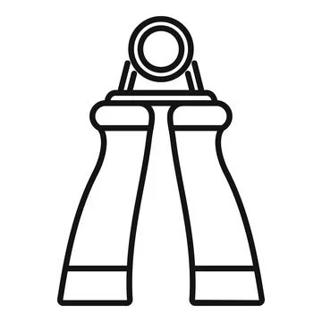 Hand grip exerciser with spring for forearm training icon Ilustración de archivo