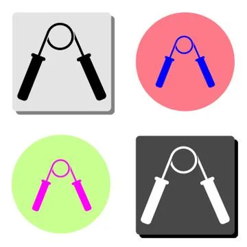 Hand grip expander trainer. flat vector icon 스톡 일러스트