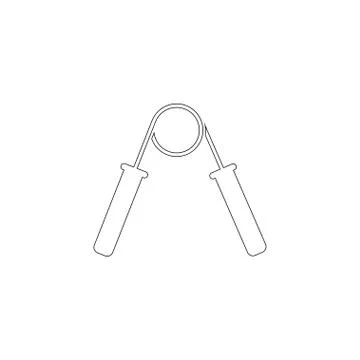 Hand grip expander trainer. flat vector icon Stock Illustration