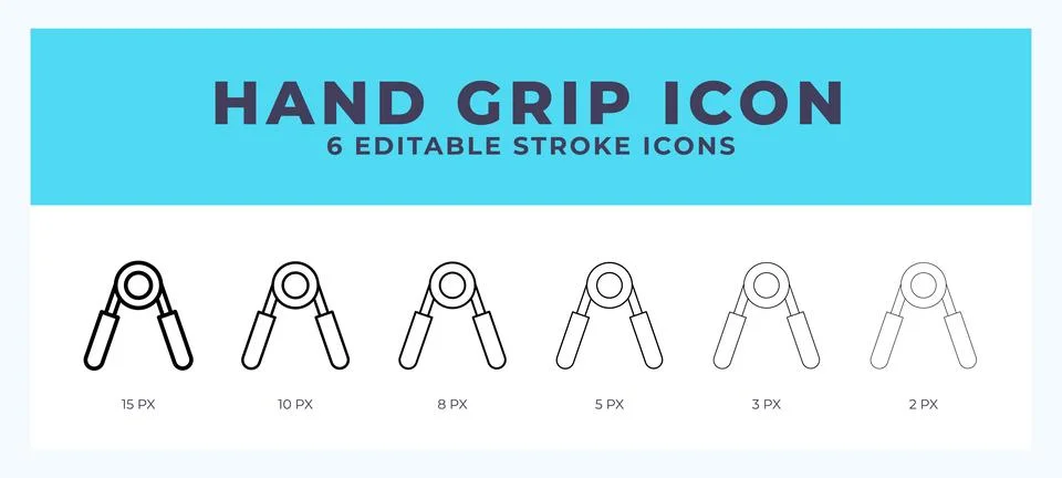 Hand grip icon with editable stroke. Outline icon vector illustration. 스톡 일러스트