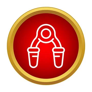 Hand grip strength trainer icon for fitness concept Stock Illustration