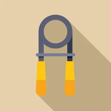 Hand gripper exercising tool for arm and finger strength training Stock Illustration