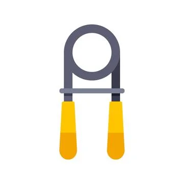 Hand gripper flat icon vector illustration for fitness Stock Illustration
