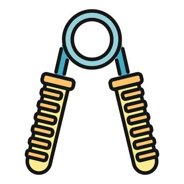 Hand gripper strengthening tool for forearm exercise training Stock Illustration