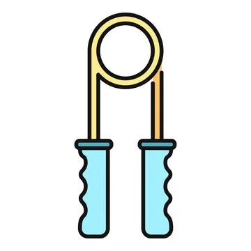 Hand gripper training exercise equipment flat icon Stock Illustration
