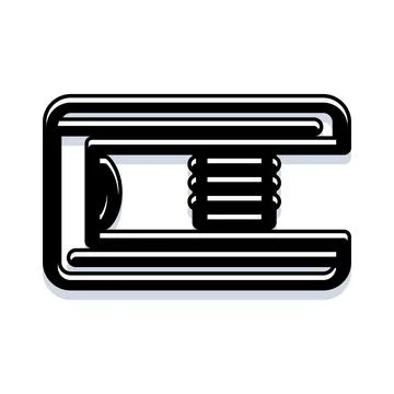 Hand gripper training tool for strength exercise and fitness イラスト素材