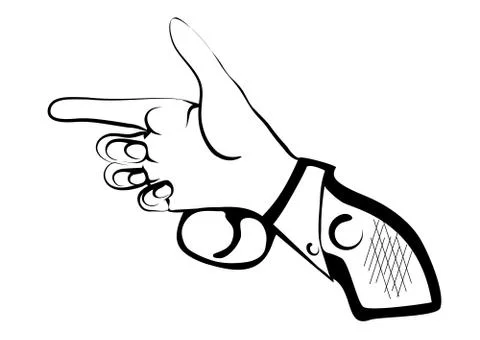 Hand as gun Stock Illustration
